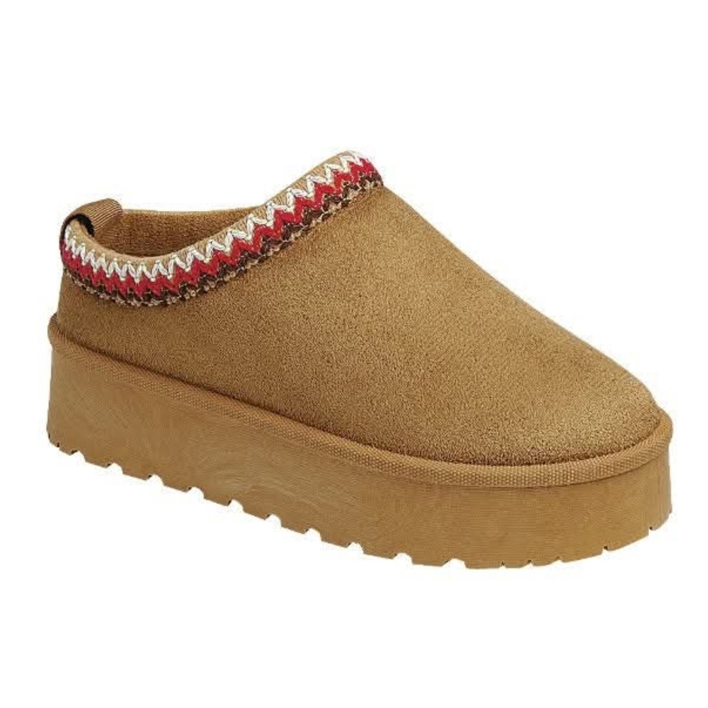 Tan Platform Slippers